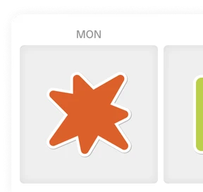 Week view — seven days side by side