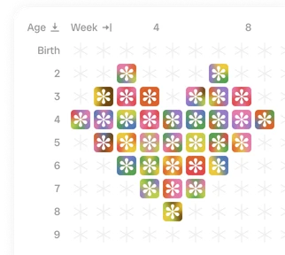 Life view — every week of a lifetime on one grid